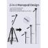 Jmary KP-2274 Horizontal Axis Multi-Functional Professional Tripod 1.67M - Black